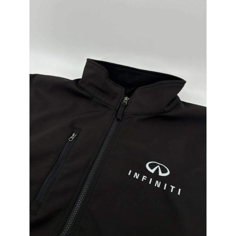Infiniti Softshell Jacket Mens XL Black Full Zip Fleece Lined Dealer Promo Coat